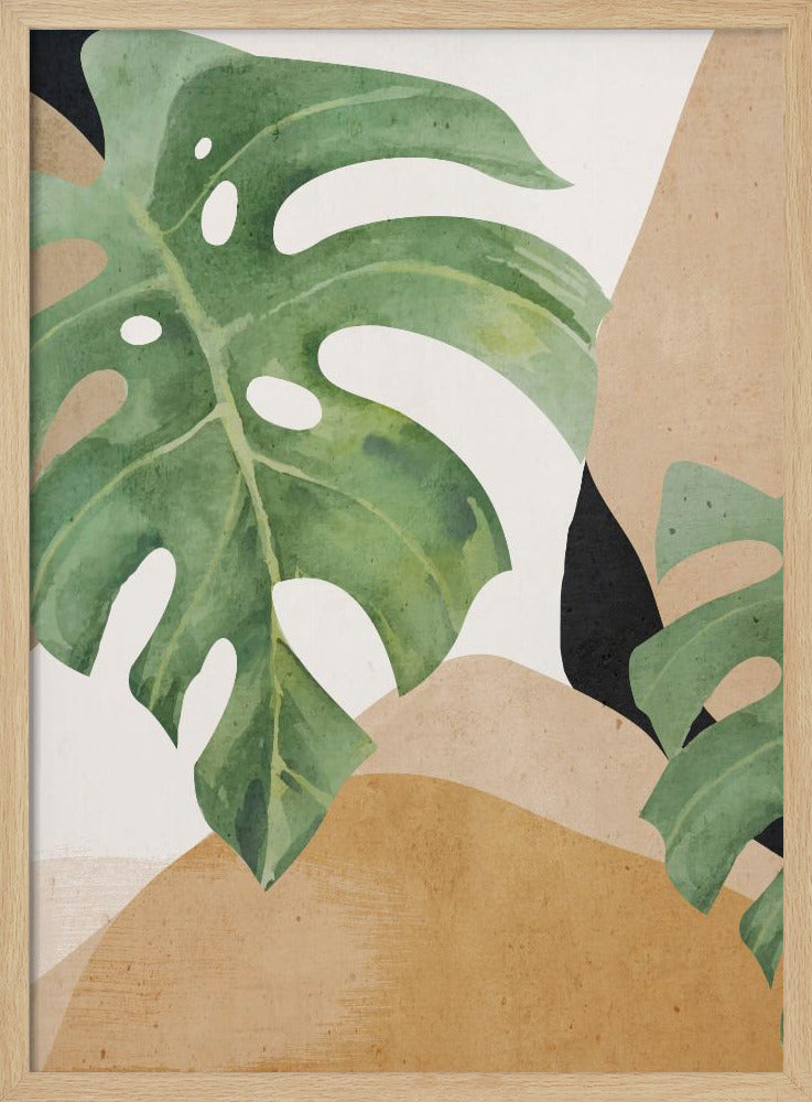 Abstrakte Kunst Tropische Blätter | Poster