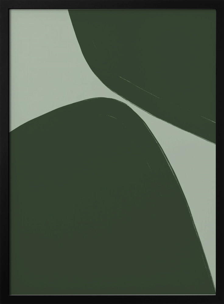 Bold Green Curves | Poster