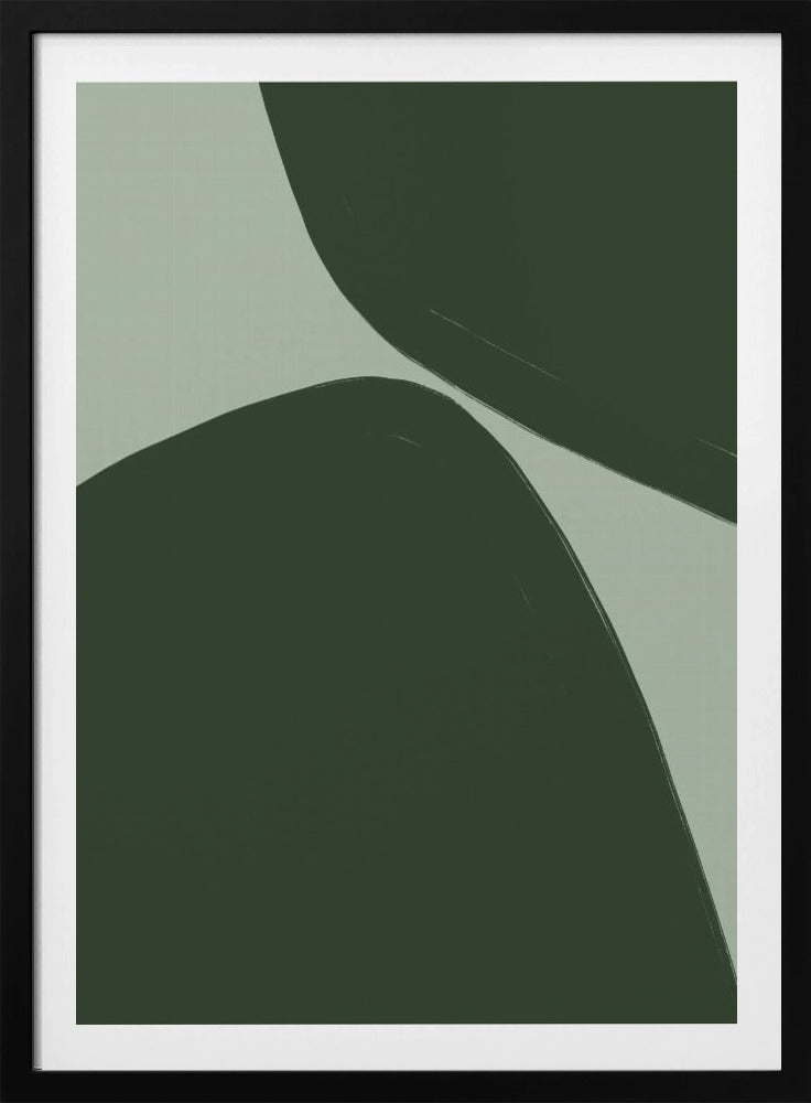Bold Green Curves | Poster