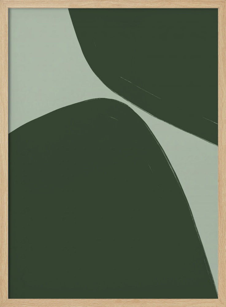 Bold Green Curves | Poster