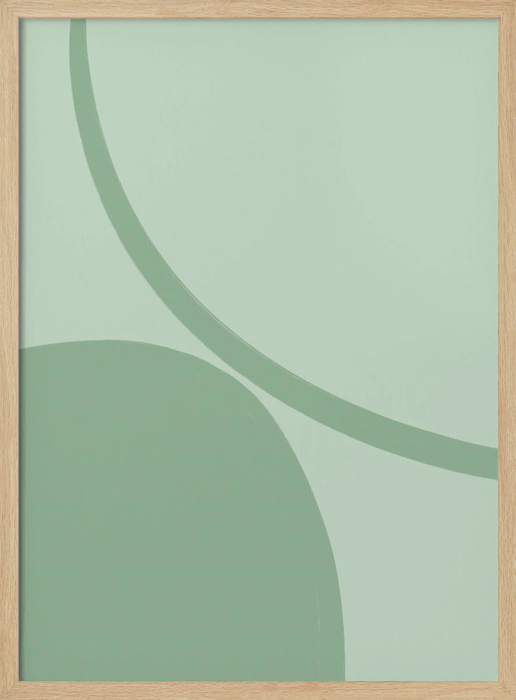 Ruhige grüne Kurven | Poster