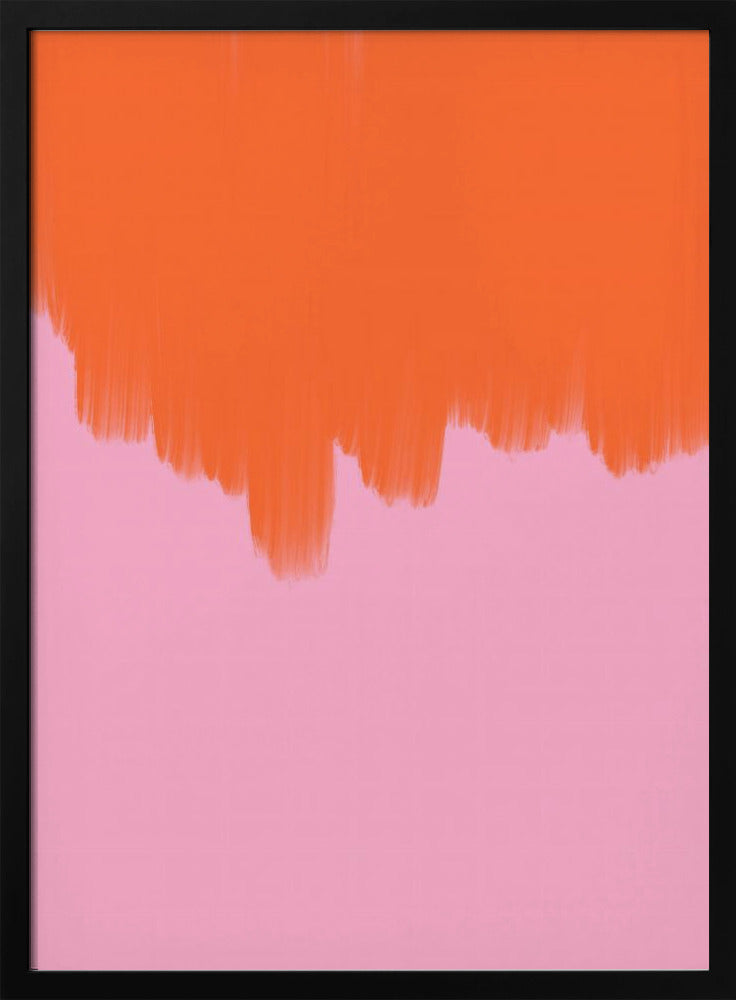 Orange über Blüte | Poster