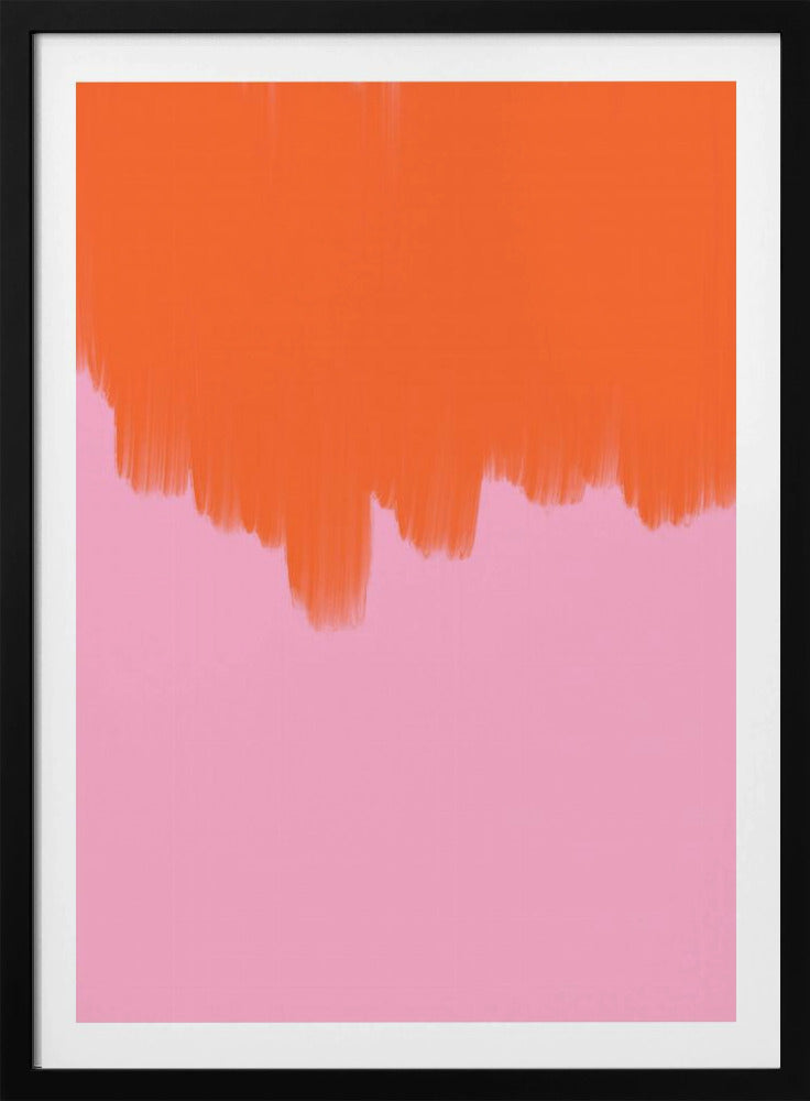 Orange über Blüte | Poster