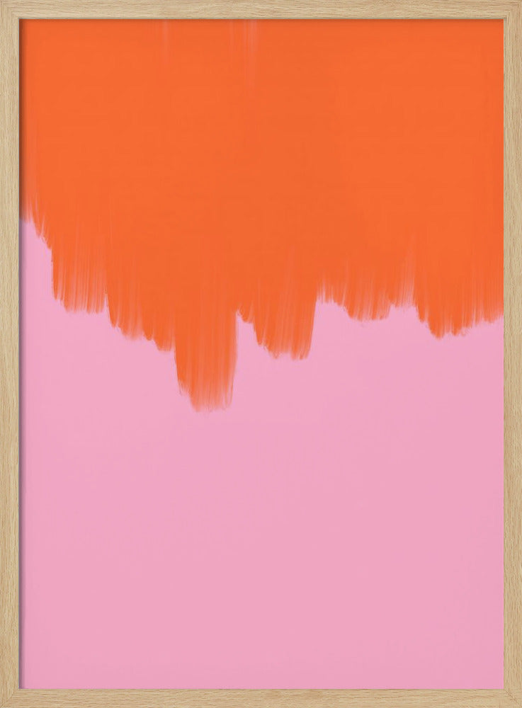 Orange über Blüte | Poster