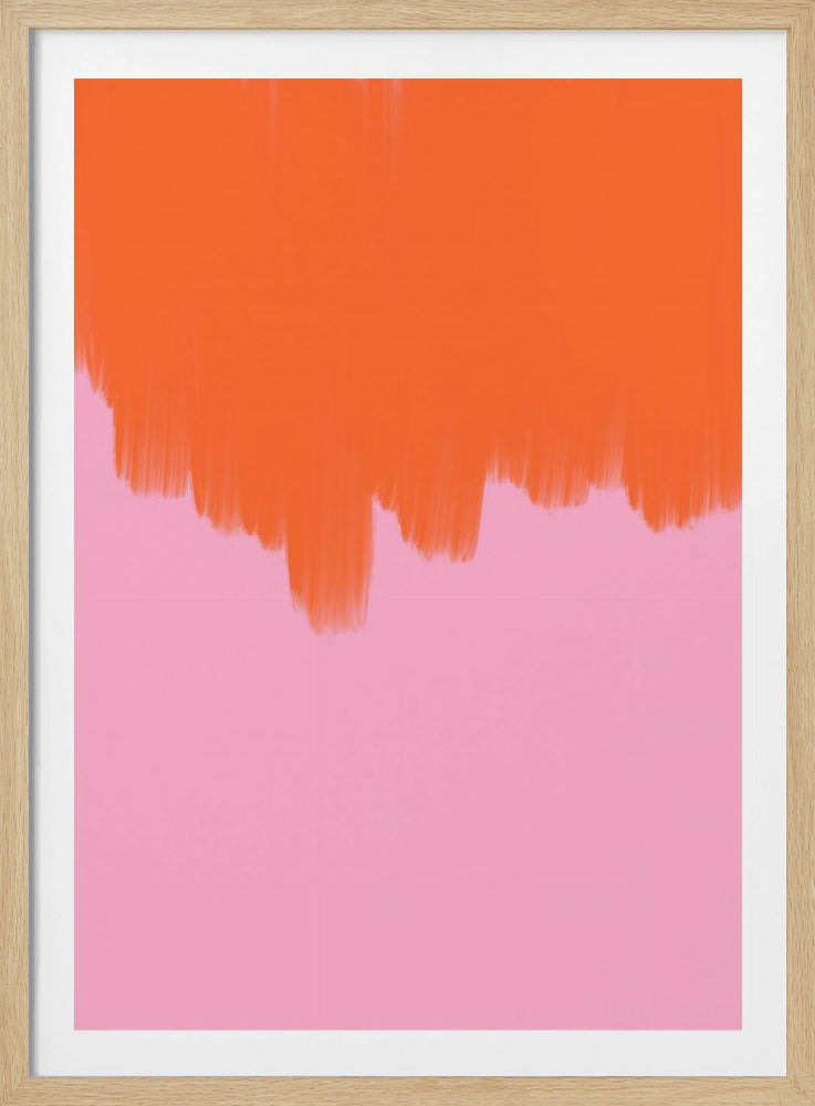 Orange über Blüte | Poster