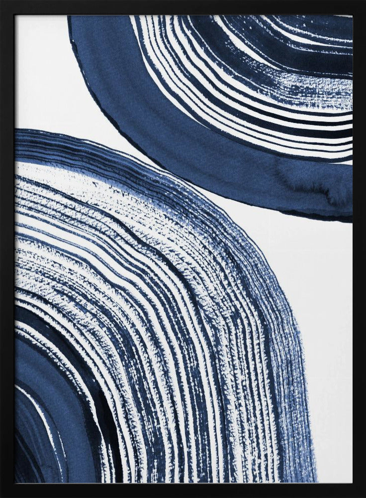 Blaue konzentrische Wellen | Poster