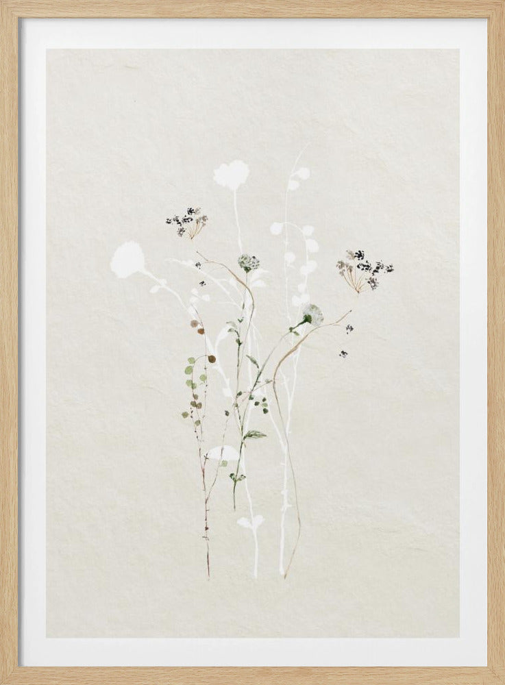 Gedämpfte botanische Elemente | Poster