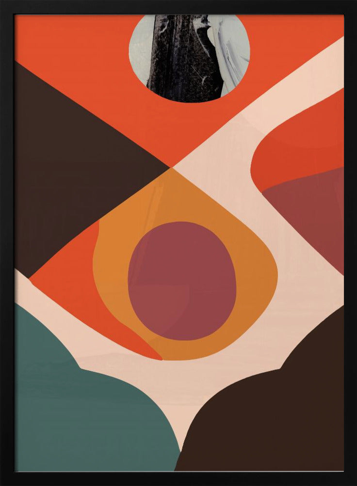 Geometrische Formen und gedämpfte Farben | Poster
