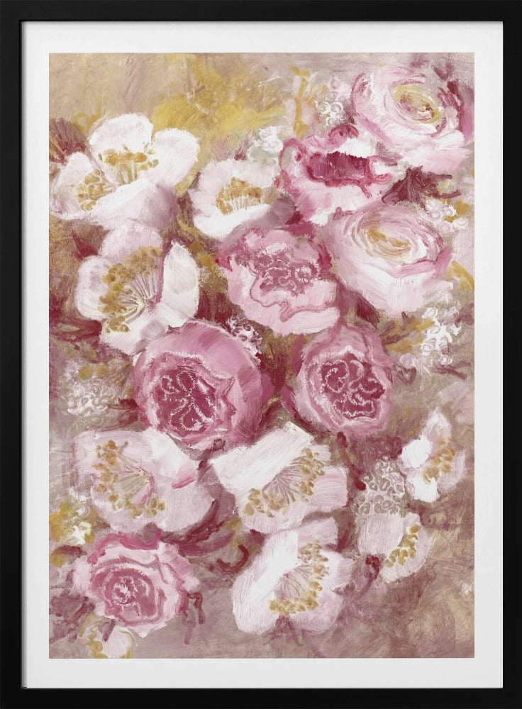 Blumenstrauß mit rosa Rosen | Poster