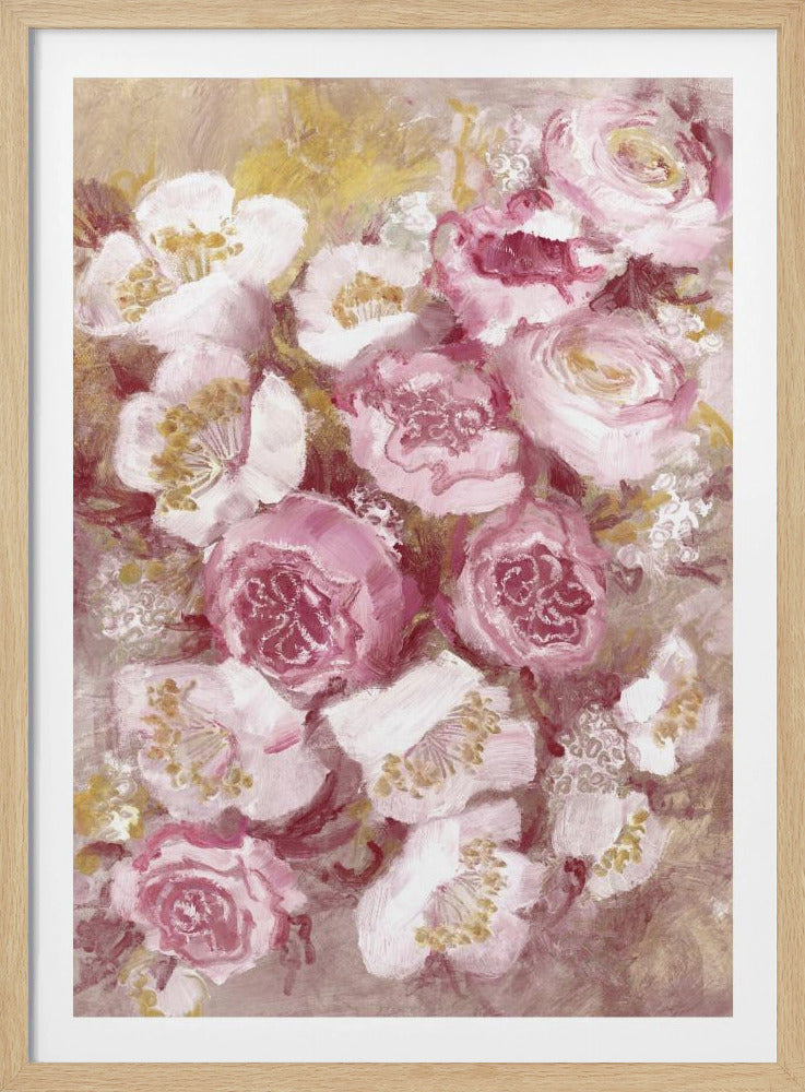 Blumenstrauß mit rosa Rosen | Poster