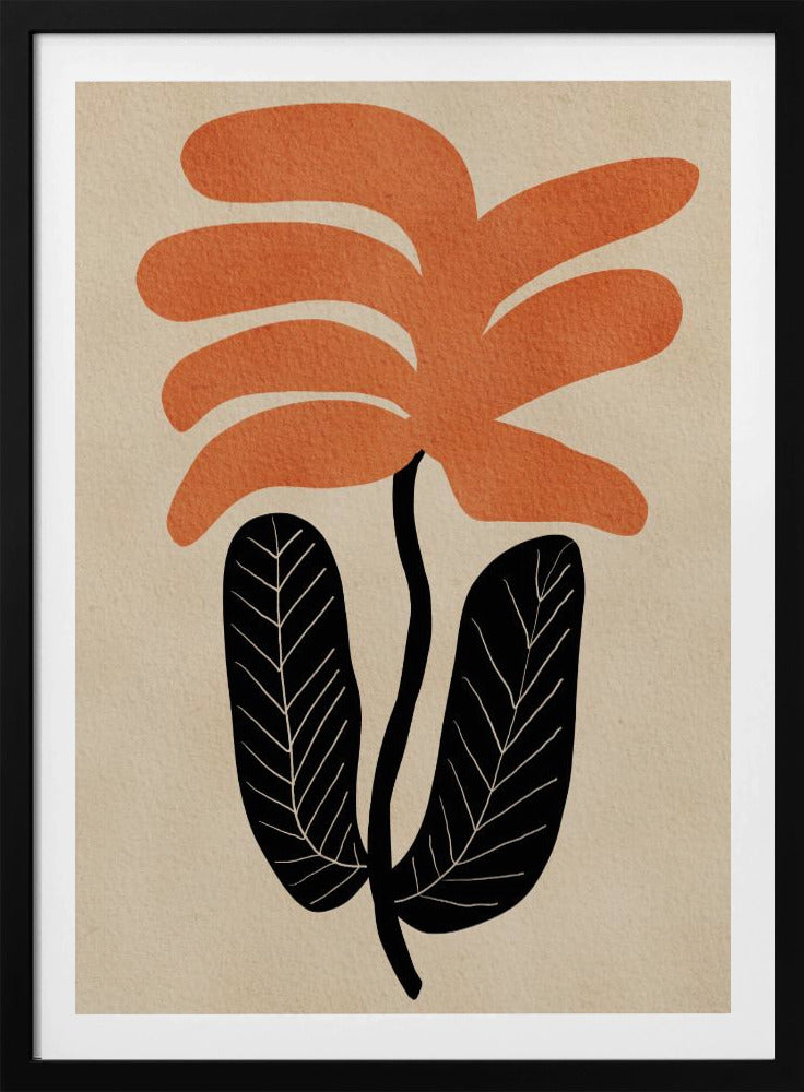 Orangefarbene Blumenblume | Poster
