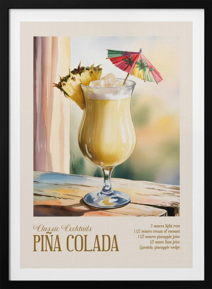 Klassische Cocktails - Pina Colada | Poster