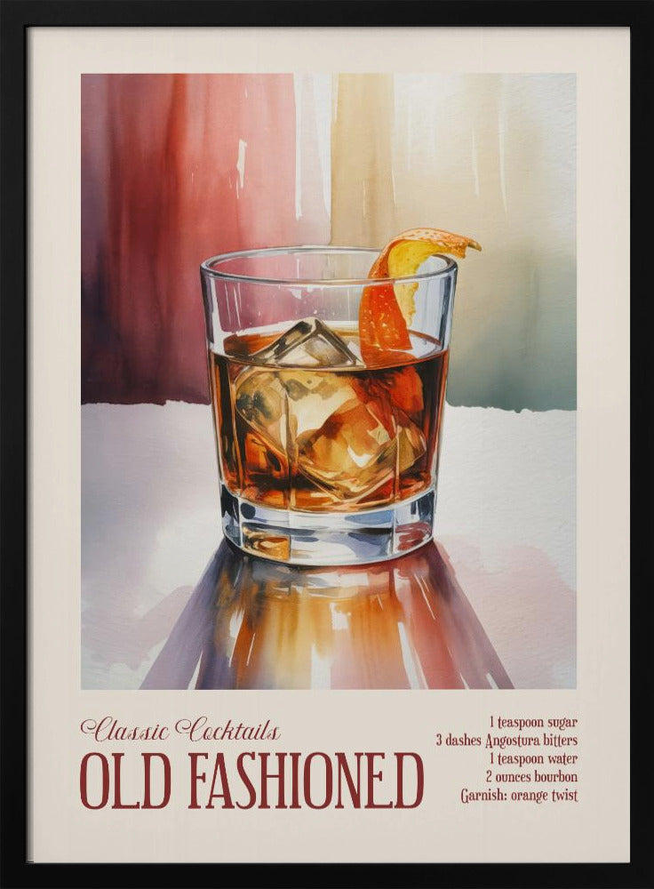 Klassische Cocktails - Old Fashioned | Poster