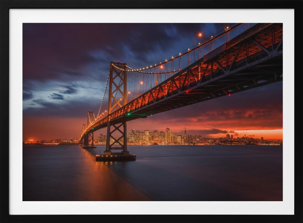 Bay Bridge bei Nacht | Poster