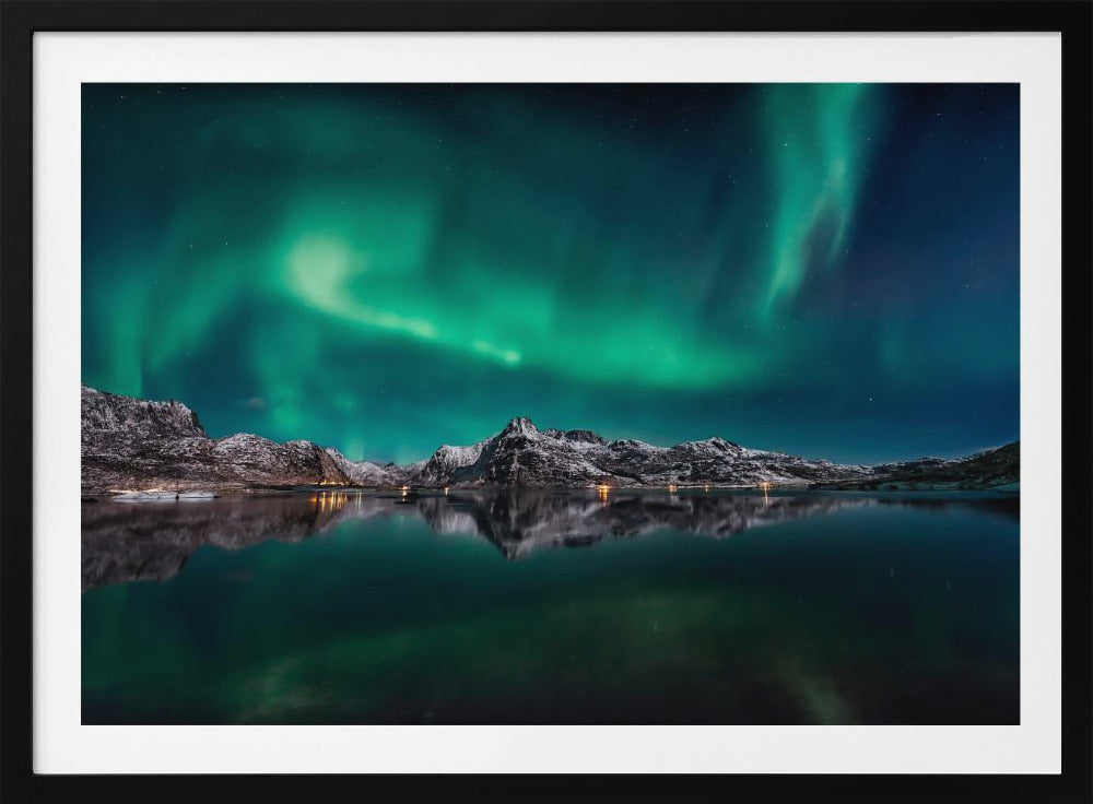 Lofoten Aurora Reflexion | Poster