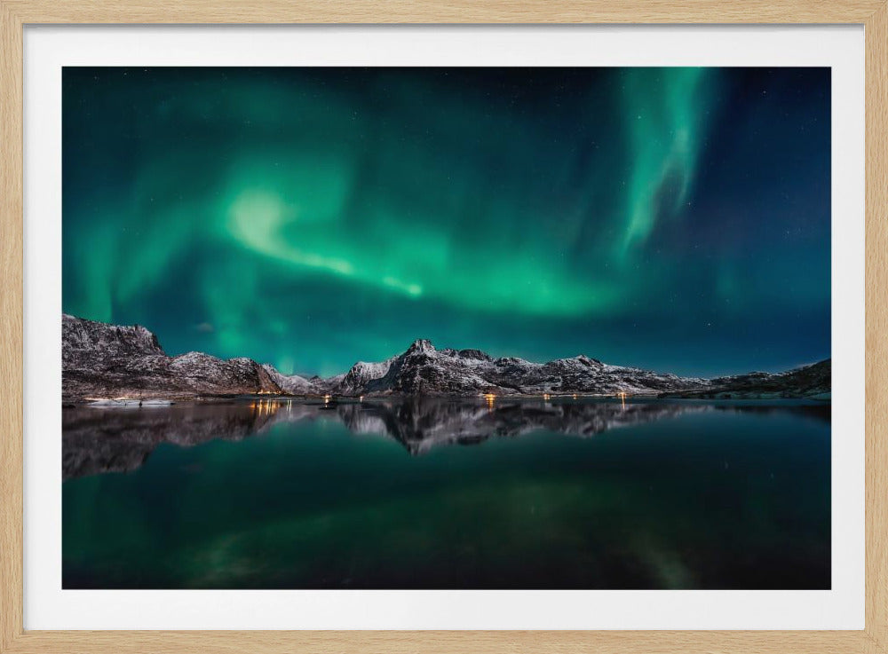 Lofoten Aurora Reflexion | Poster
