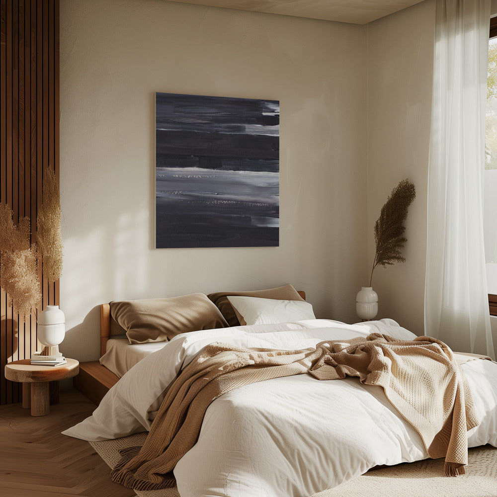 Ausdrucksstarke monochrome Striche | Leinwand