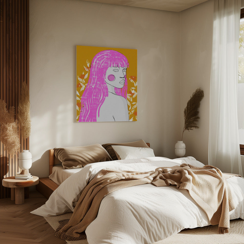 Rosa Flüsterblick | Leinwand