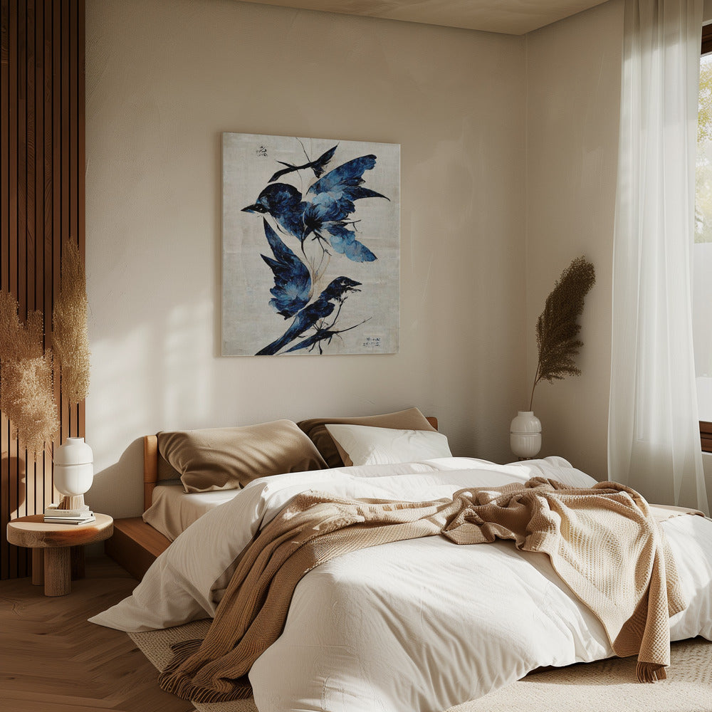 Azurblauer Flug | Leinwand