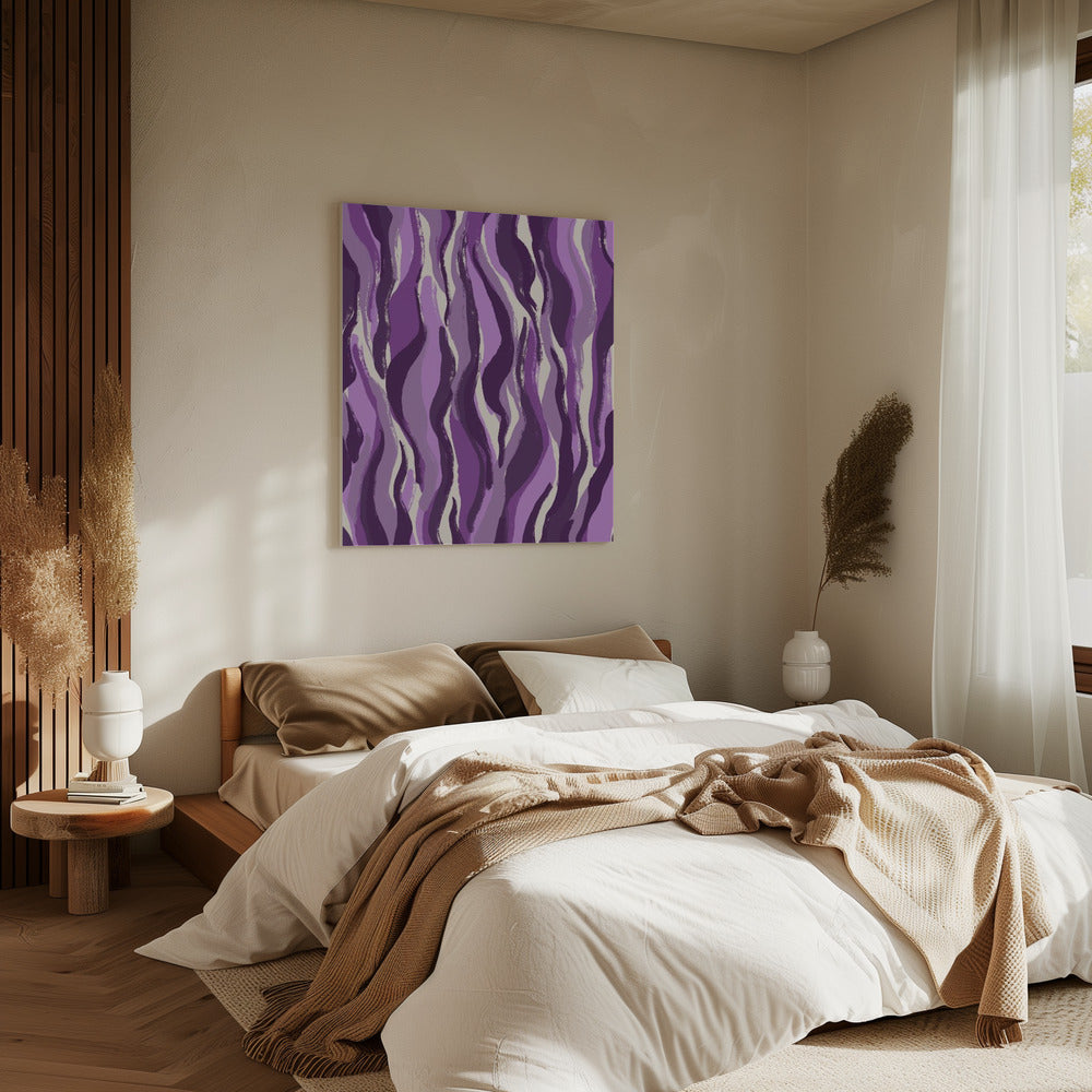 Purple Flame Waves | Canvas