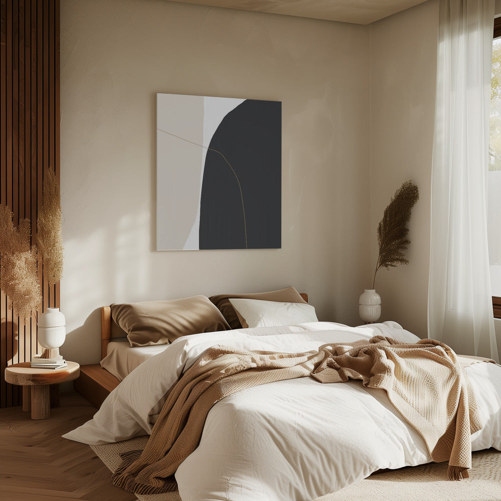 Zarte geschwungene Formen | Leinwand