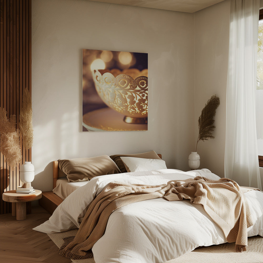Goldener Spitzenglanz | Leinwand