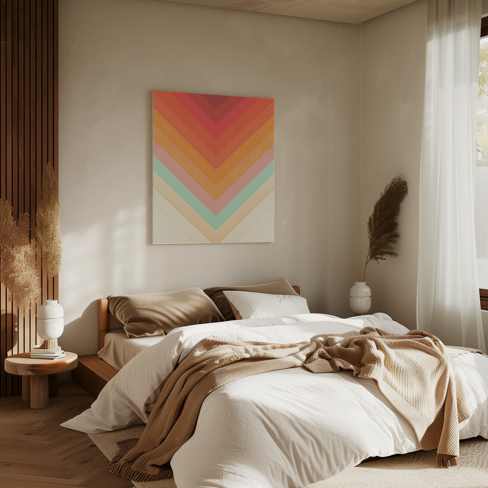 Regenbogen-Chevrons | Leinwand