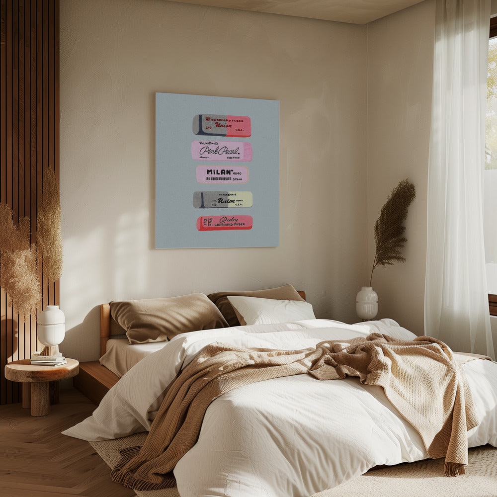 Radiergummis Kunstdruck | Leinwand