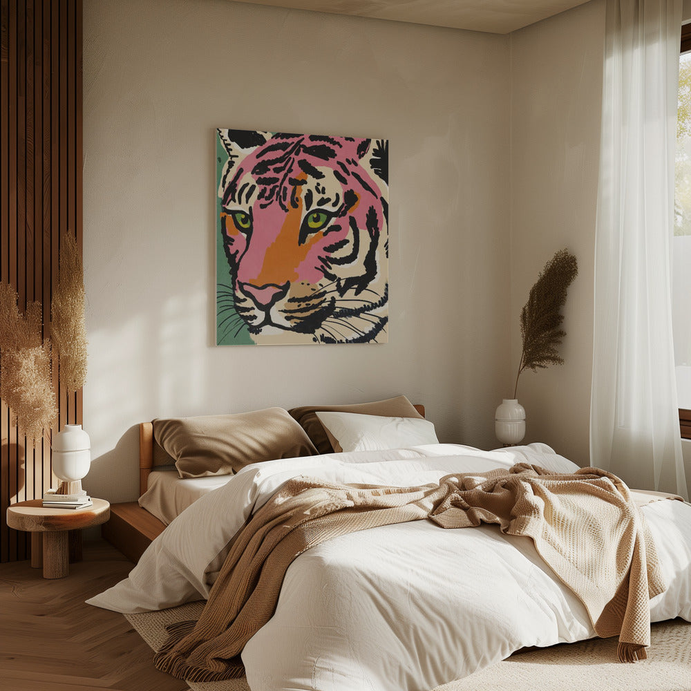 Lebendiger Tigerblick | Leinwand