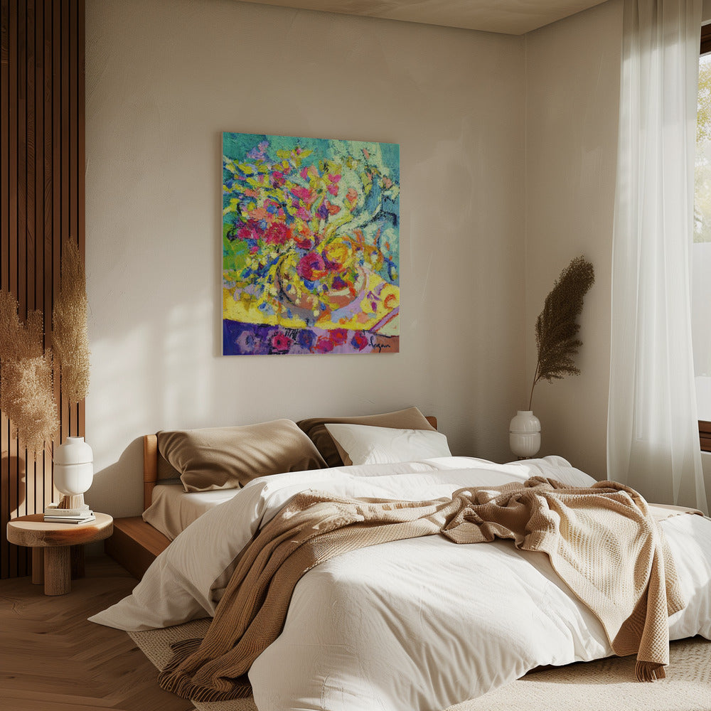 Strahlende florale Harmonie | Leinwand
