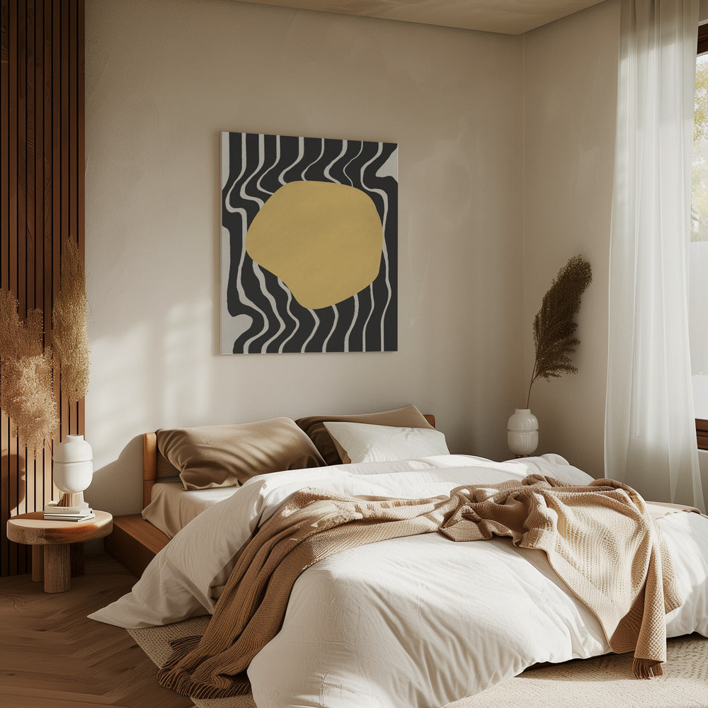 Goldene Wellenharmonie | Leinwand
