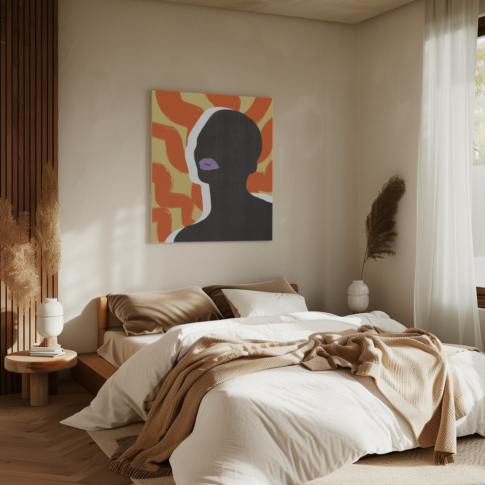 Anonymes Porträt in der Sonne | Leinwand