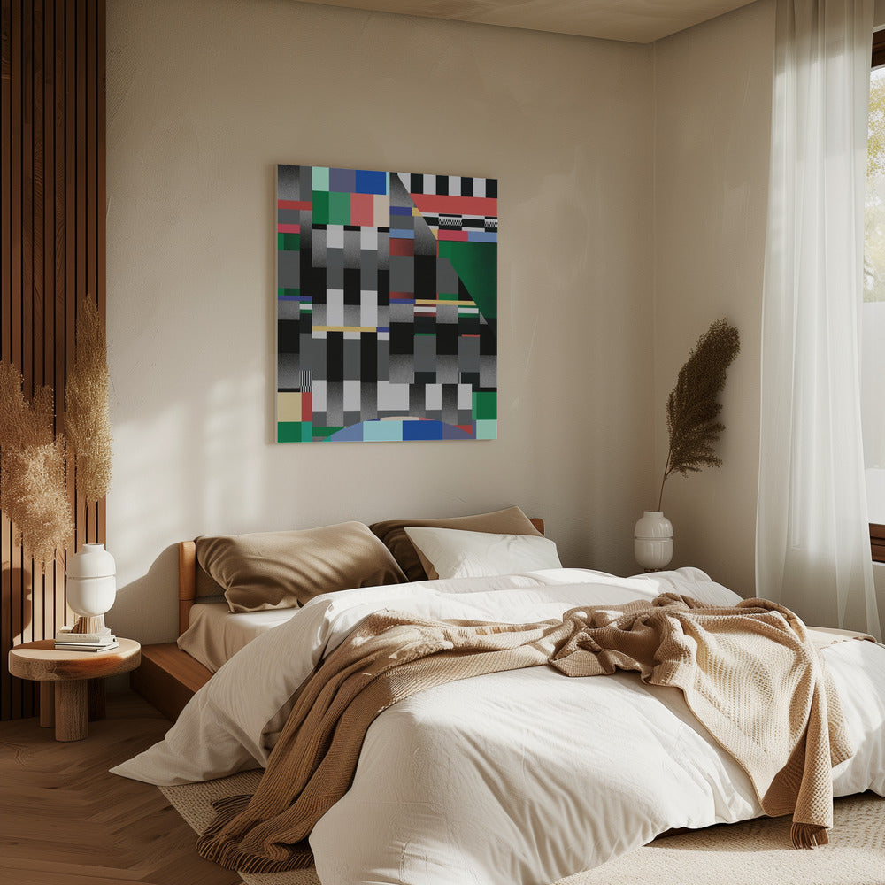 Glitch abstraktes Kunstwerk 01 | Leinwand