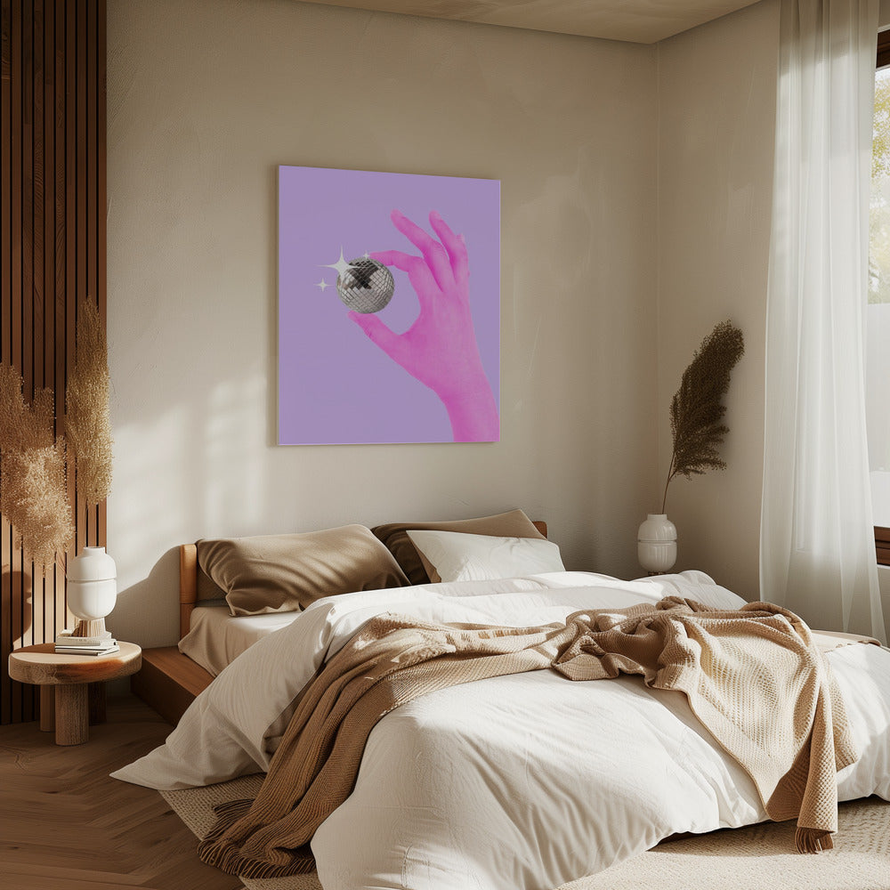 Rosa Leuchtkugel | Leinwand