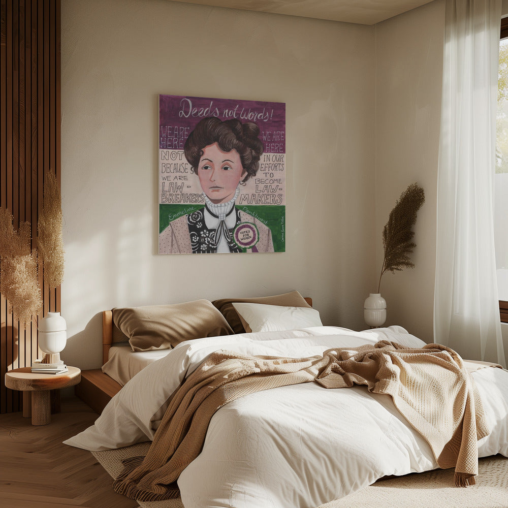 Frauenporträt, Emmeline Pankhurst | Leinwand