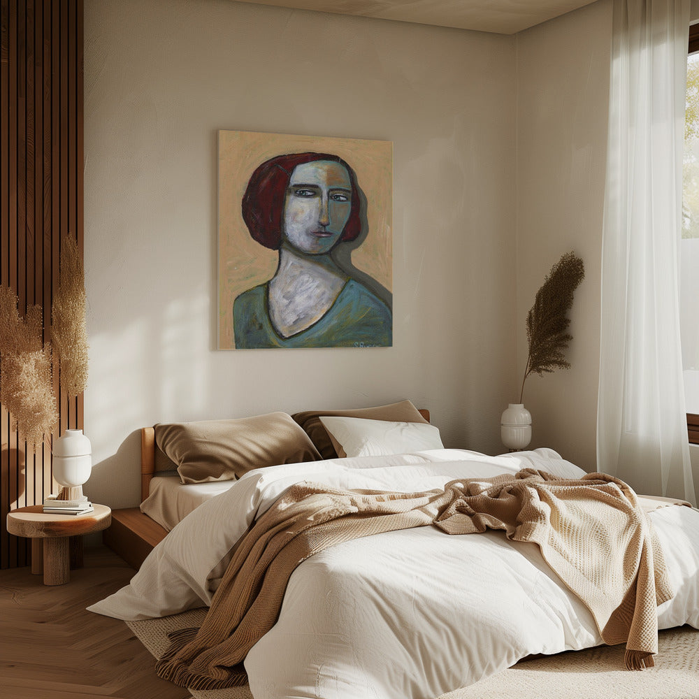 Frau mit stechenden Augen | Leinwand