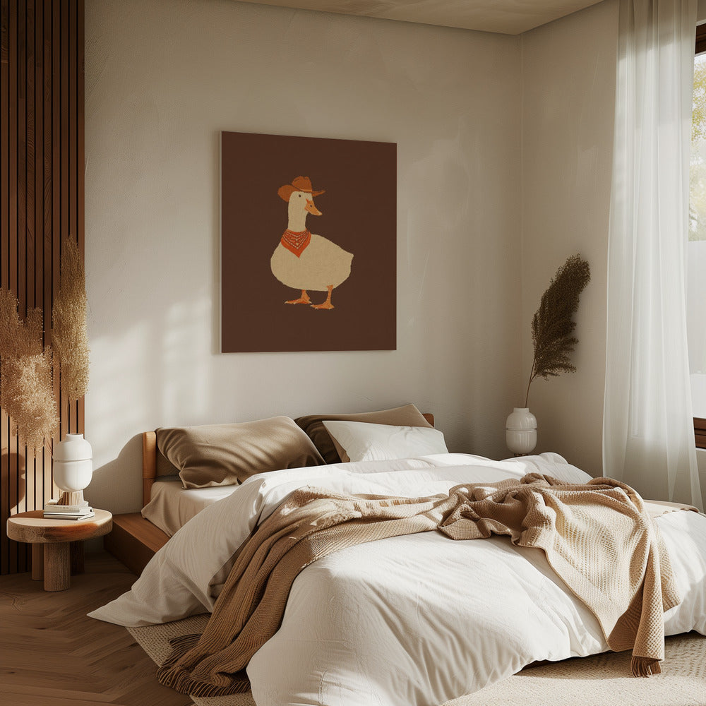 Bo the Cowboy Duck | Canvas