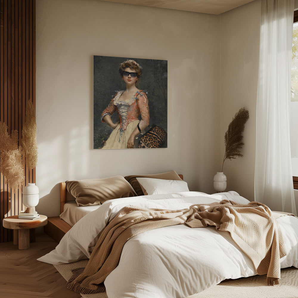 Vintage Chic Mädchen | Leinwand