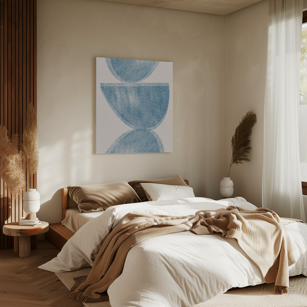 Blaue Kugel Balance | Leinwand