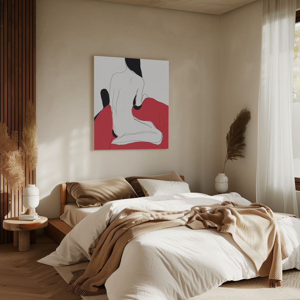 Aktfigur in dynamischer Pose | Leinwand