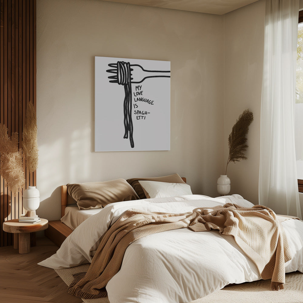 Spaghetti-Liebessprache | Leinwand