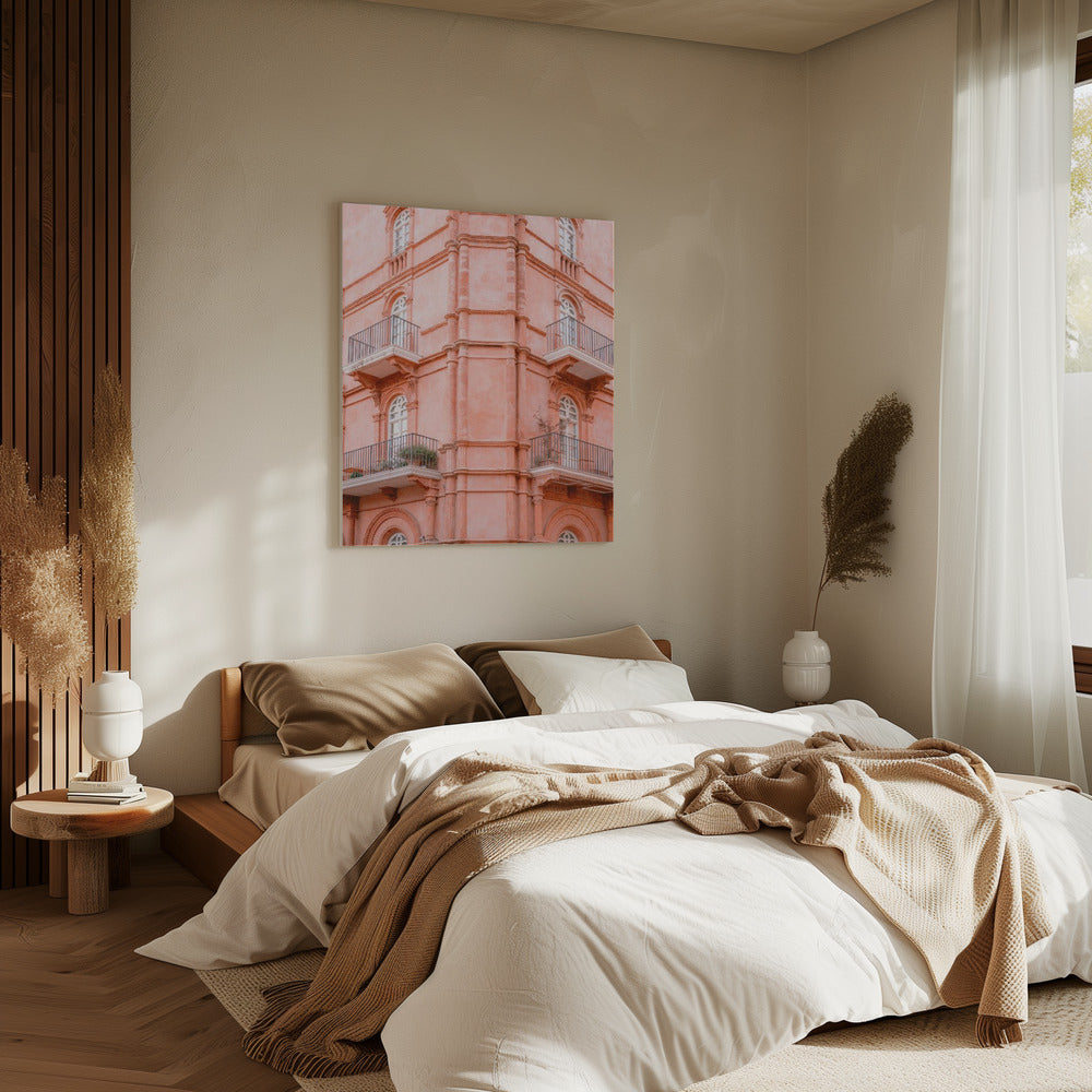 Pastel Pink Umbria | Italy travel photography | Canvas