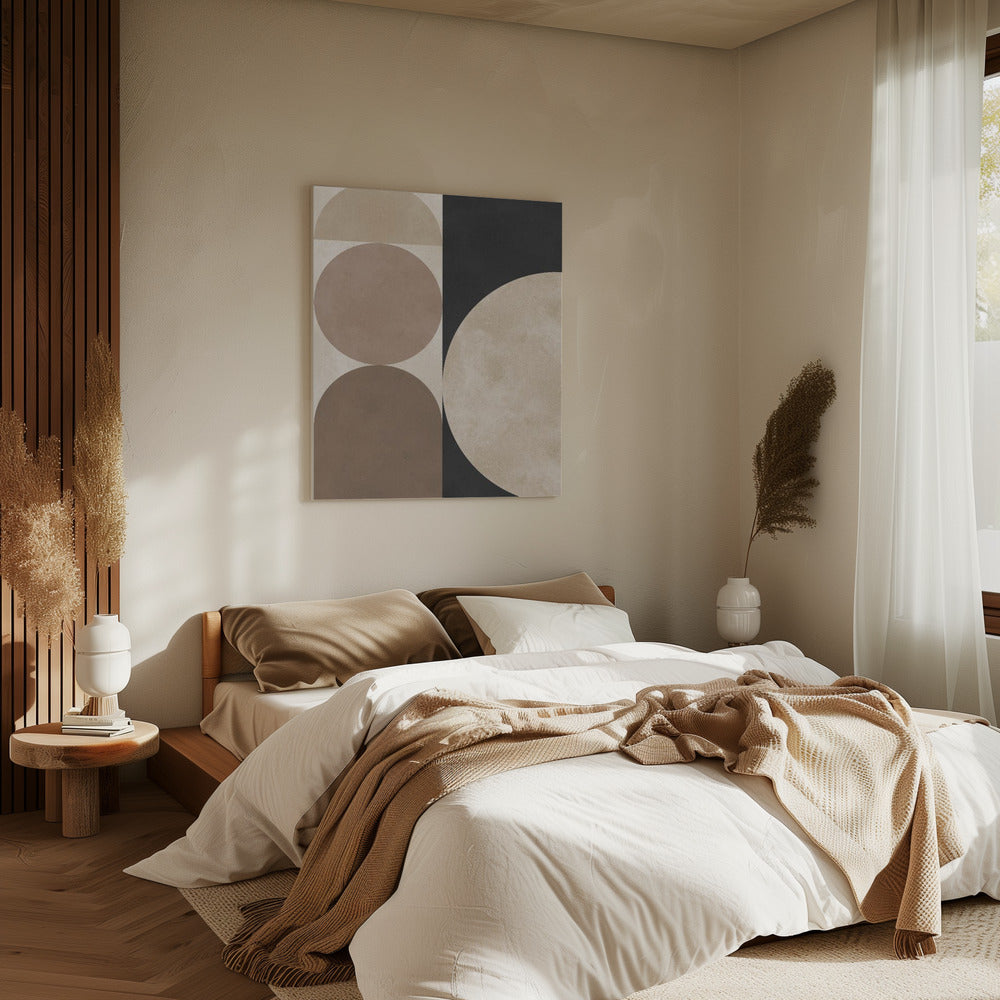 Braune Geometrie 5 | Leinwand