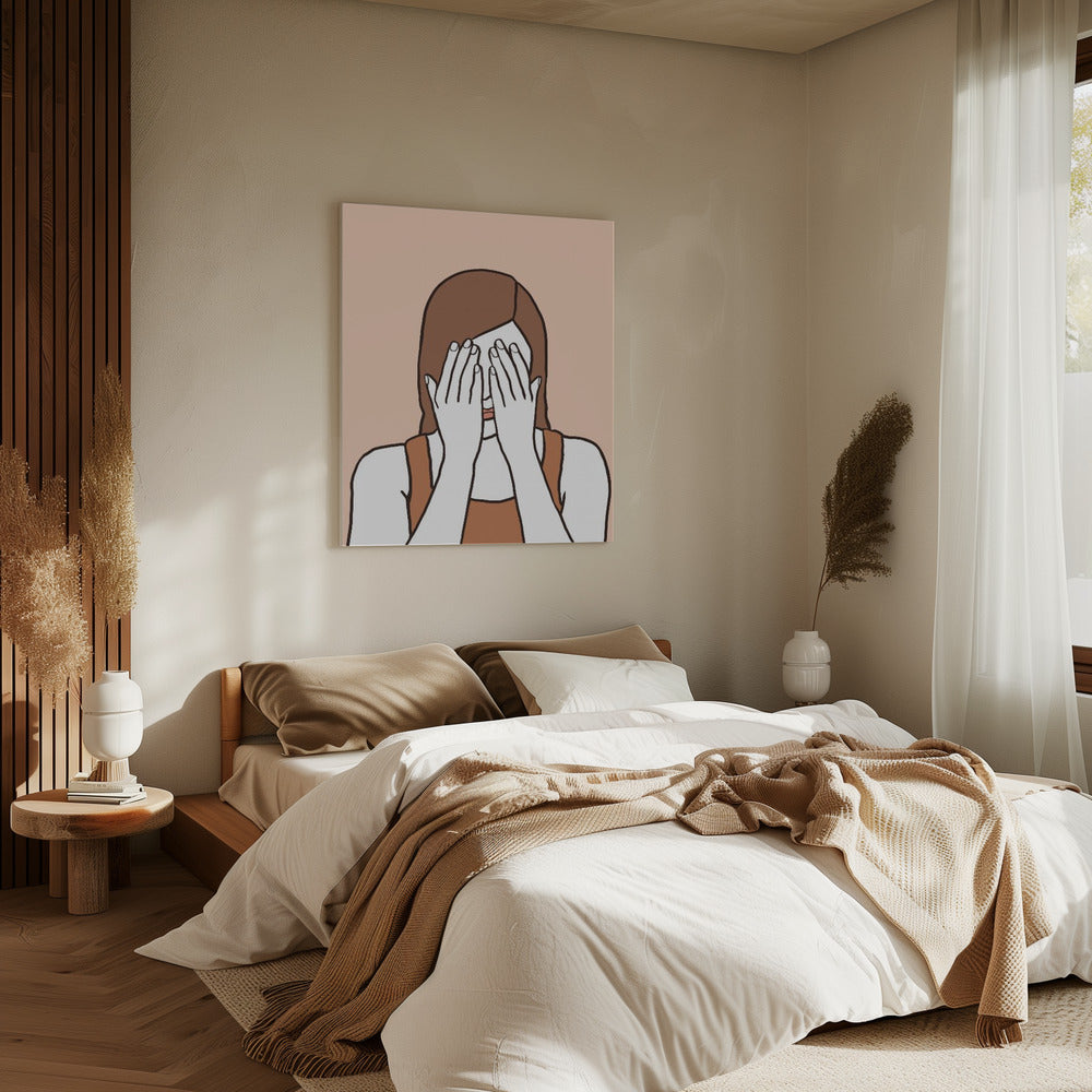 Schüchterne Frau | Leinwand