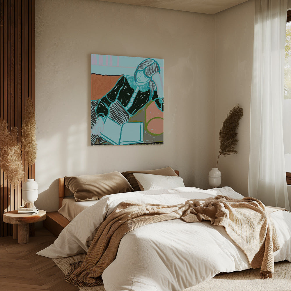 Lesende Dame | Leinwand