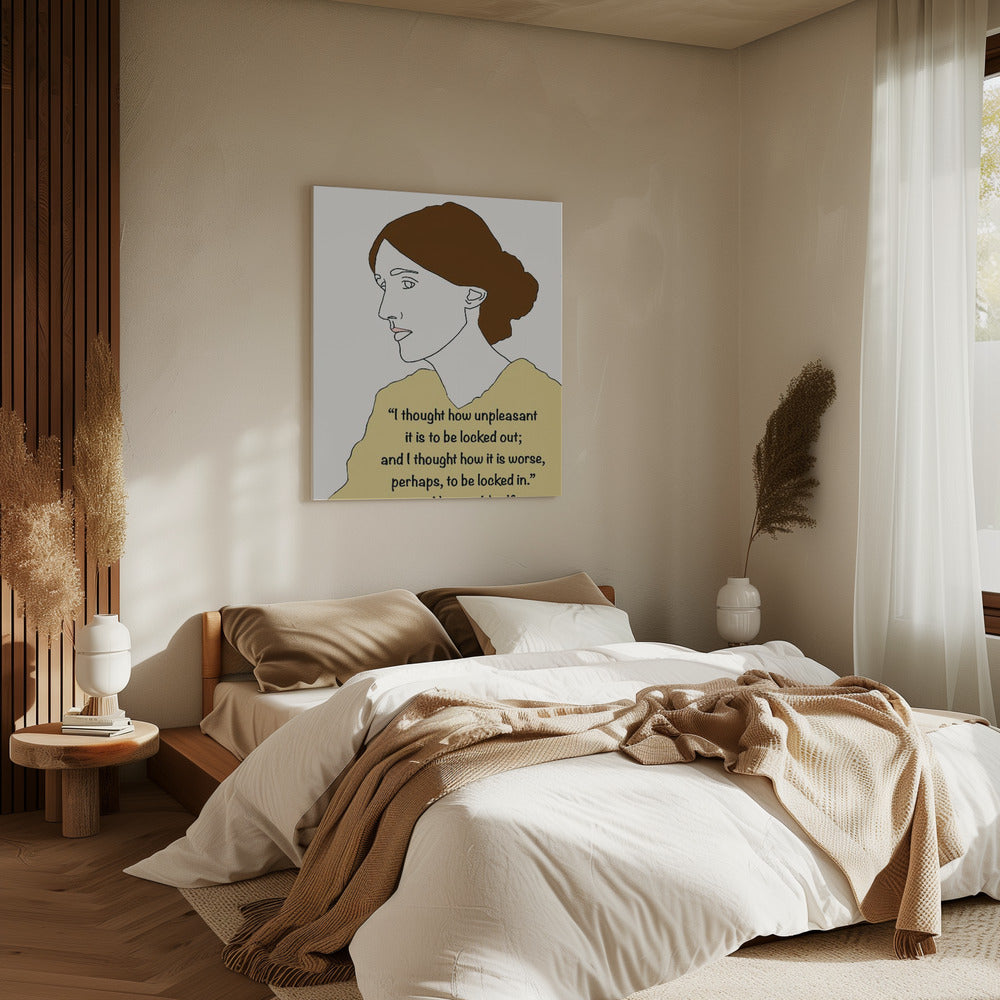 Virginia Woolf Art Gelb | Leinwand