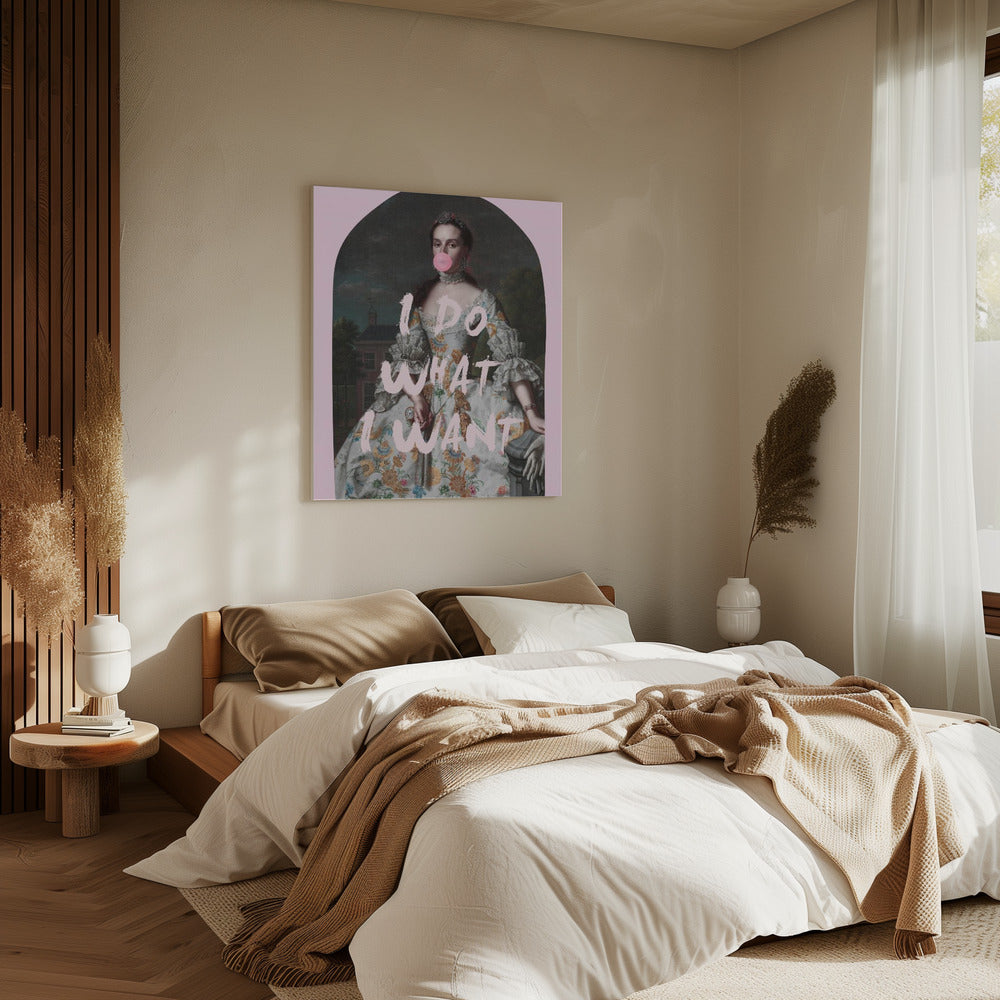 PINK ICH TUE, WAS ICH WILL MAXIMALISTISCHE KUNST | Leinwand