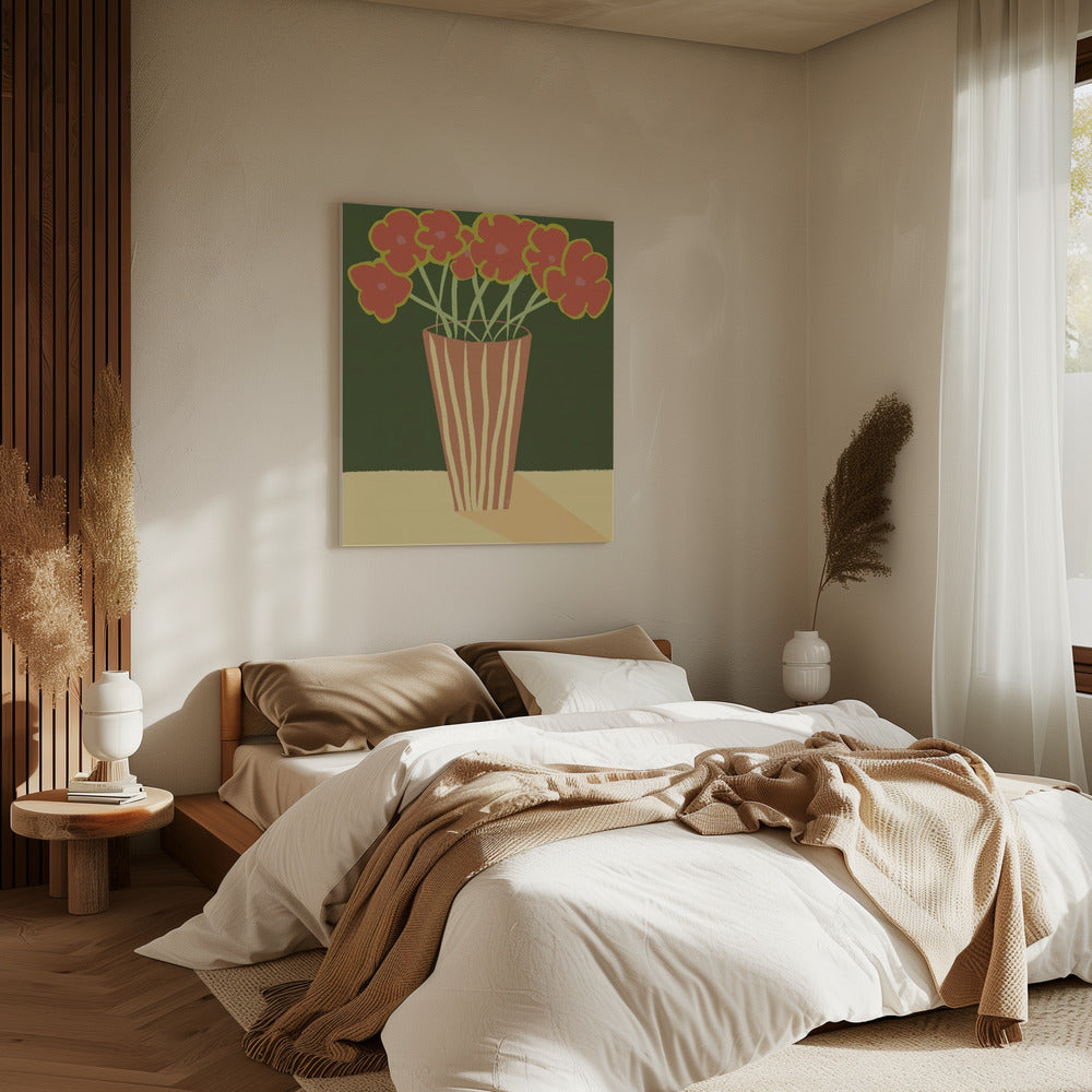 Vase mit Mohnblumen | Leinwand