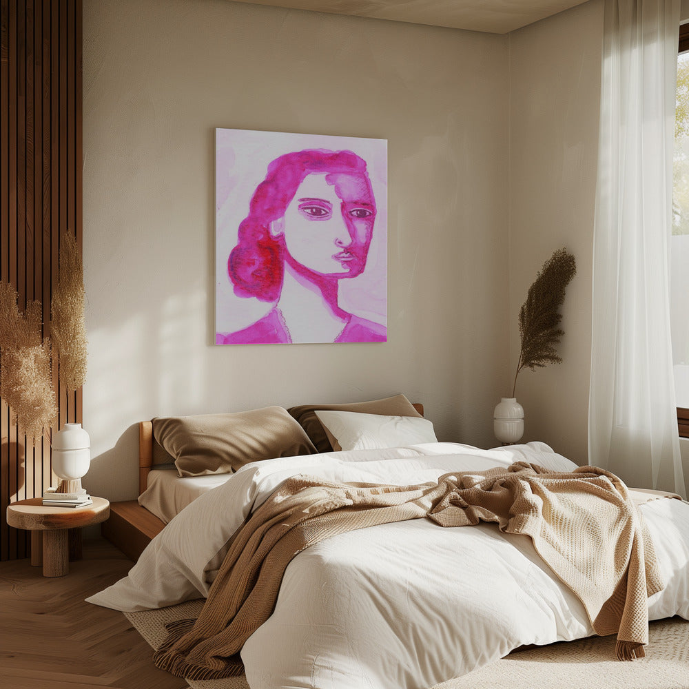 Ich bin eine Frau Pink | Leinwand