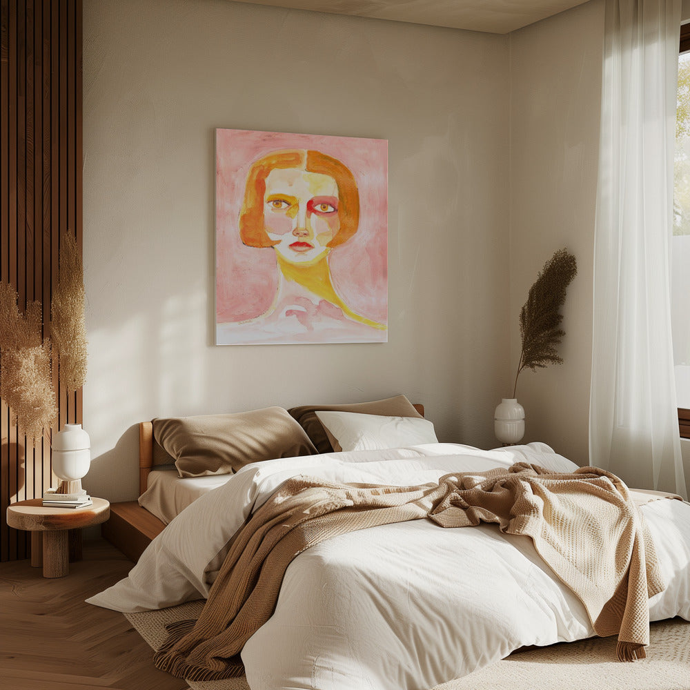 Dame mit Bob-Haarschnitt | Leinwand